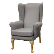 Reuben High Back with Wings, Wipeable - Lunar Scorpio Grey