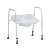 Raised Toilet Seat & Frame - Height Adjustable