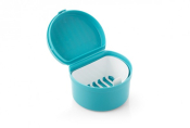 Denture Cup with Hinged Lid