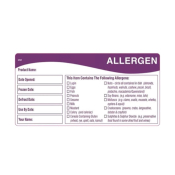 Removable Allergen Storage Label (500 Labels Per Roll)