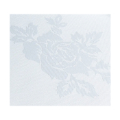Rose Design Napkin 16x16 White Single