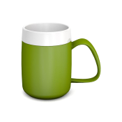 Ornamin One Handed Mug With Internal Cone - Green/White