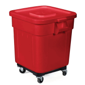 Red Huskee Bin with Lid & Wheels